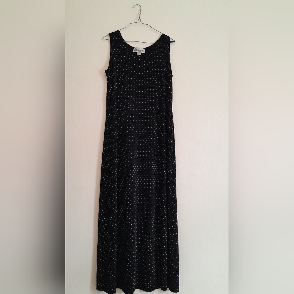 Ronni Nicole Black Sheath Maxi Dress Sleeveless